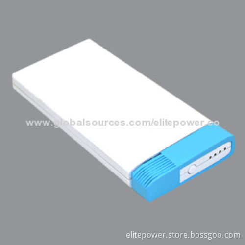 Lithium Polymer Batteries Power Bank, 5,000mAh with Built-in Cable